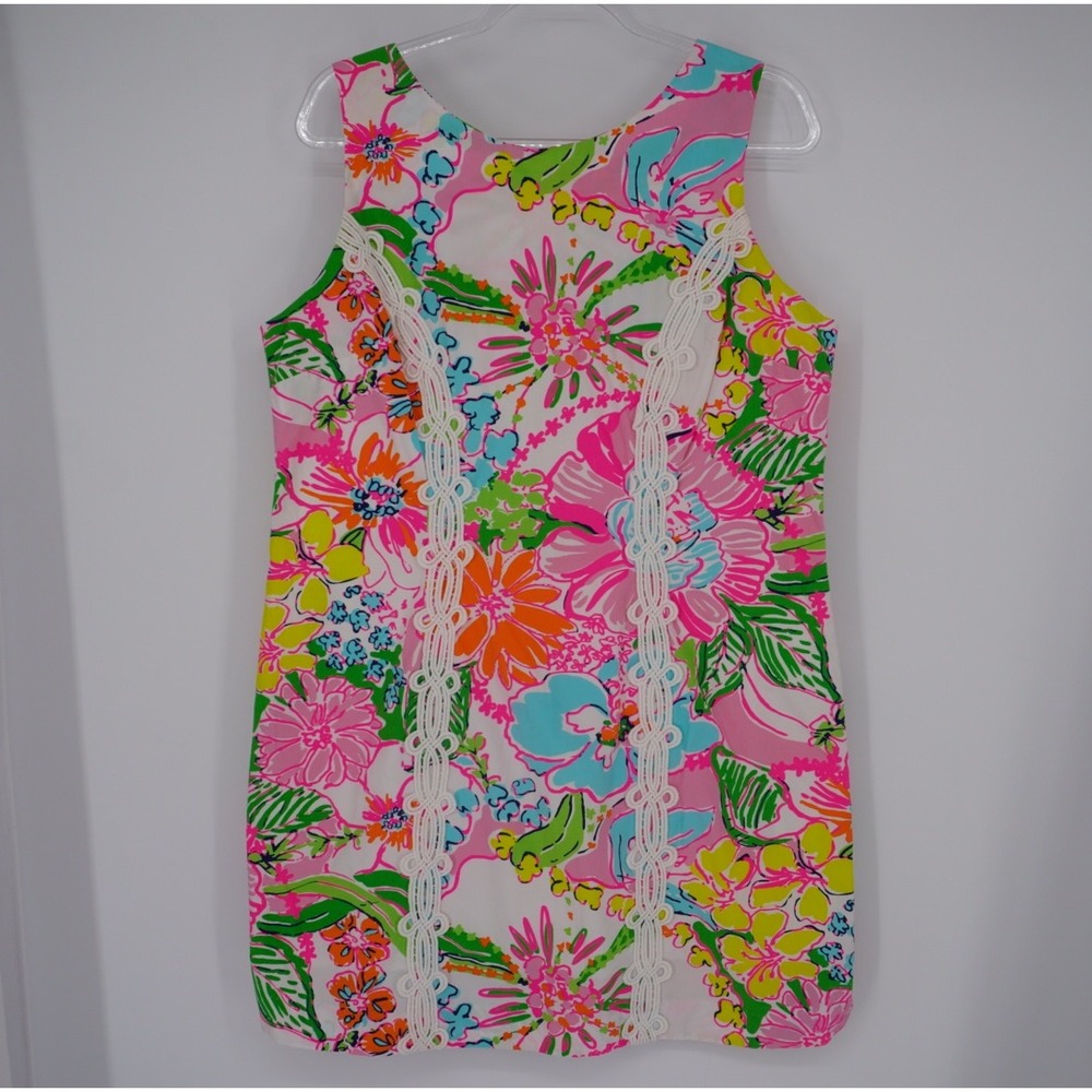 Lilly Pulitzer Floral Mini Dress in Pink, Green, Blue, Orange